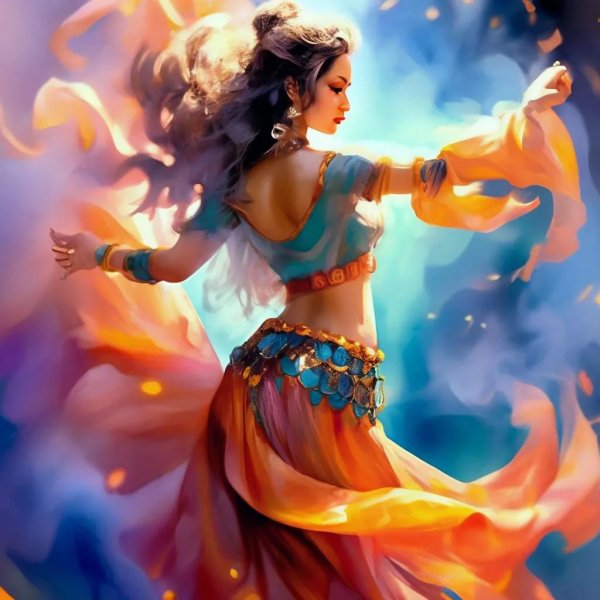 С танцующими девушками