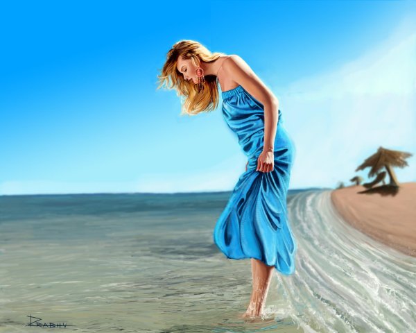 Девушка на берегу