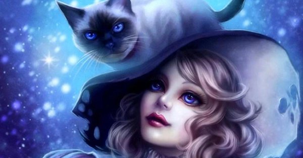 Девушка и кот