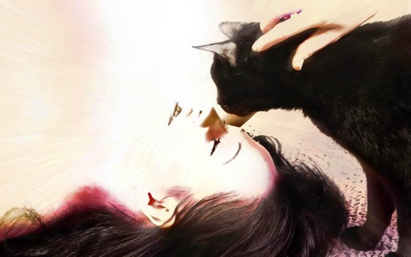 Девушка и кот