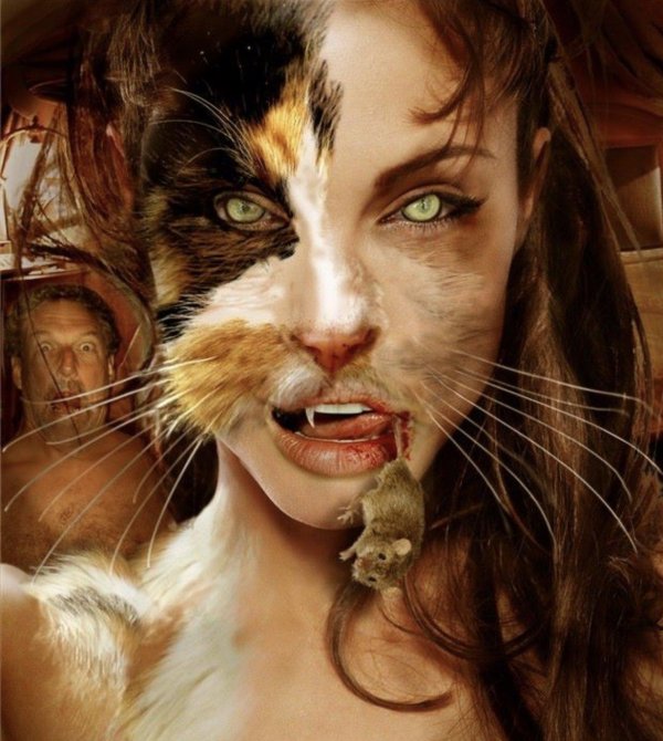 Девушка и кот