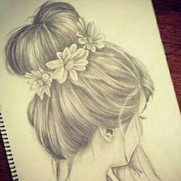 Девушка нарисованная легко