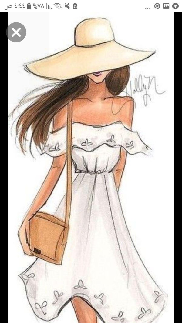 Девушка нарисованная легко