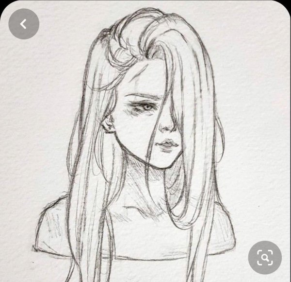 Девушка нарисованная легко