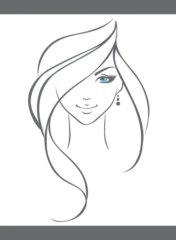 Девушка нарисованная легко