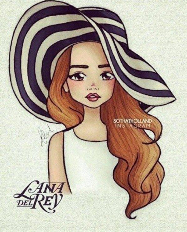 Девушка нарисованная легко