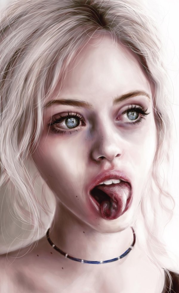 Девушка с языком