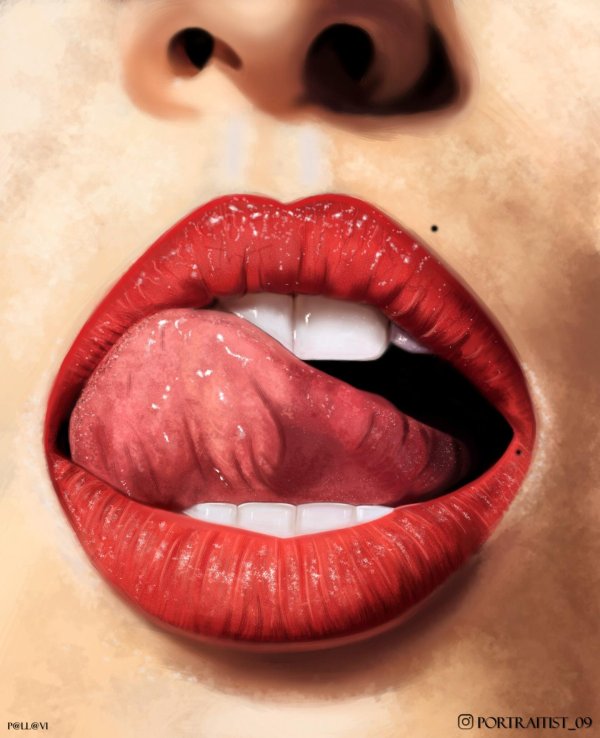 Девушка с языком