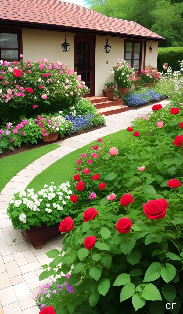 розы на участке