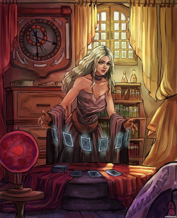 Девушка с картами