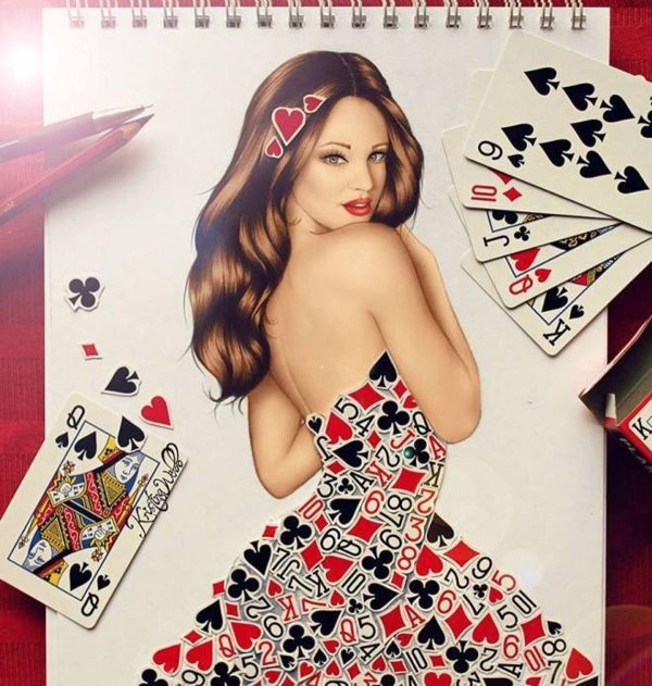 Девушка с картами