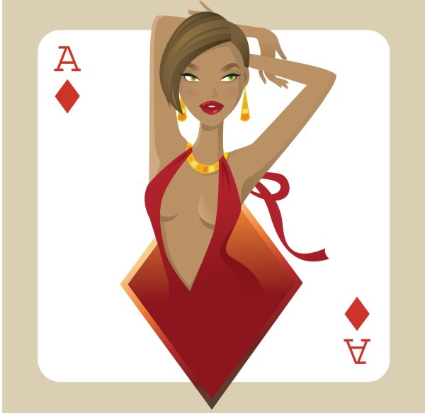 Девушка с картами