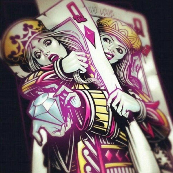 Девушка с картами