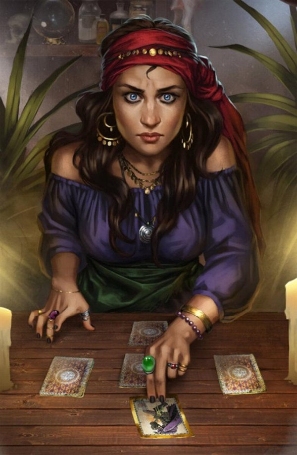 Девушка с картами