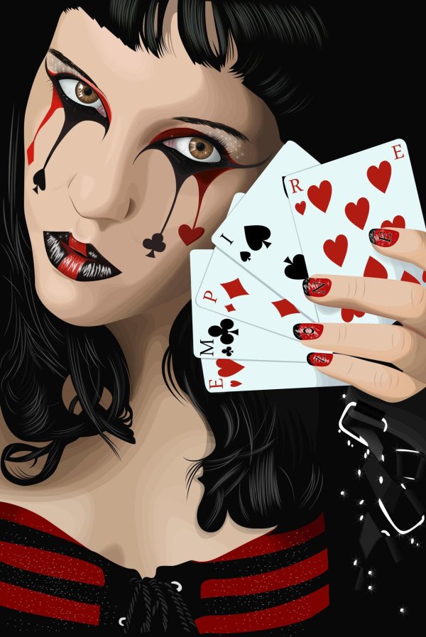 Девушка с картами