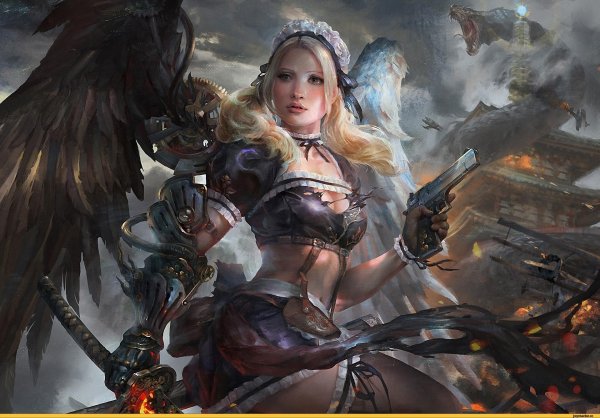 Воин и девушка