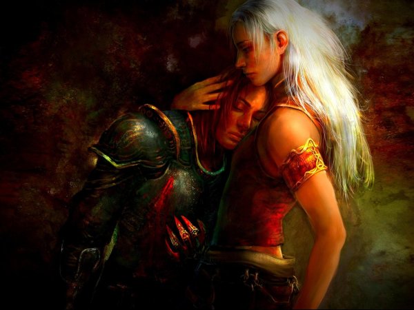 Воин и девушка
