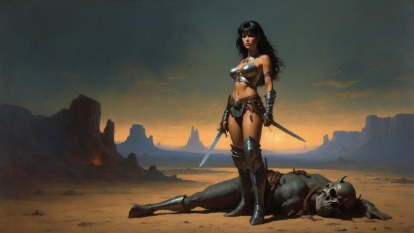 Воин и девушка