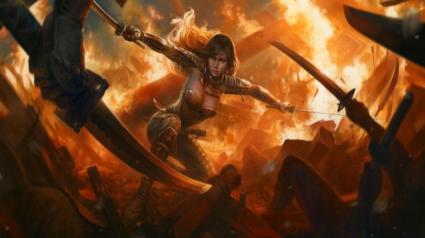 Воин и девушка