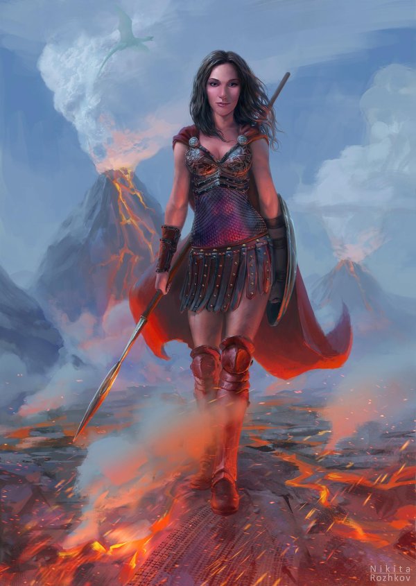 Воин и девушка