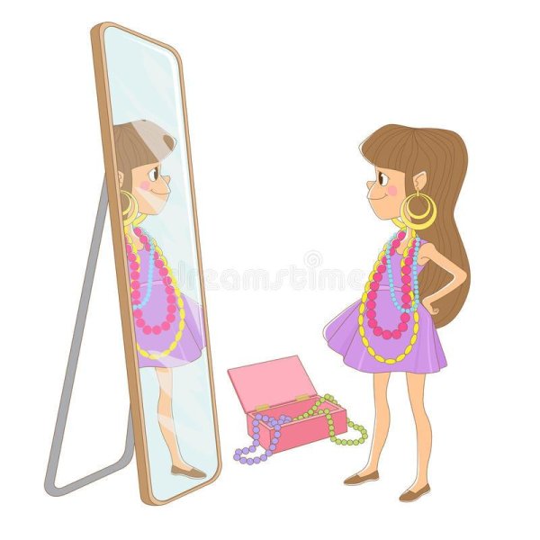 Девушка у зеркала