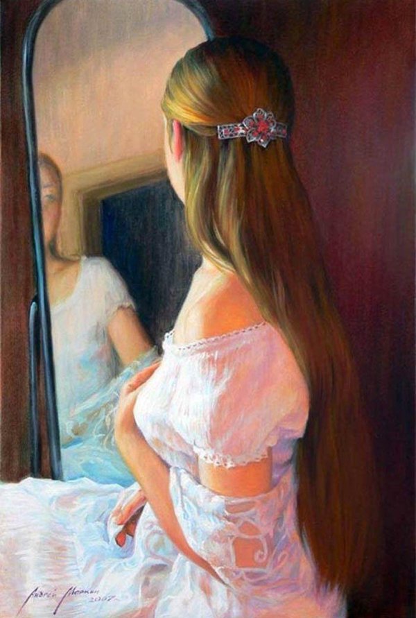 Девушка у зеркала