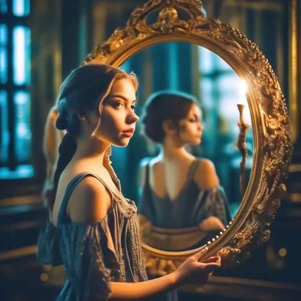 Девушка у зеркала