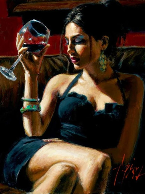 Девушка и бокал