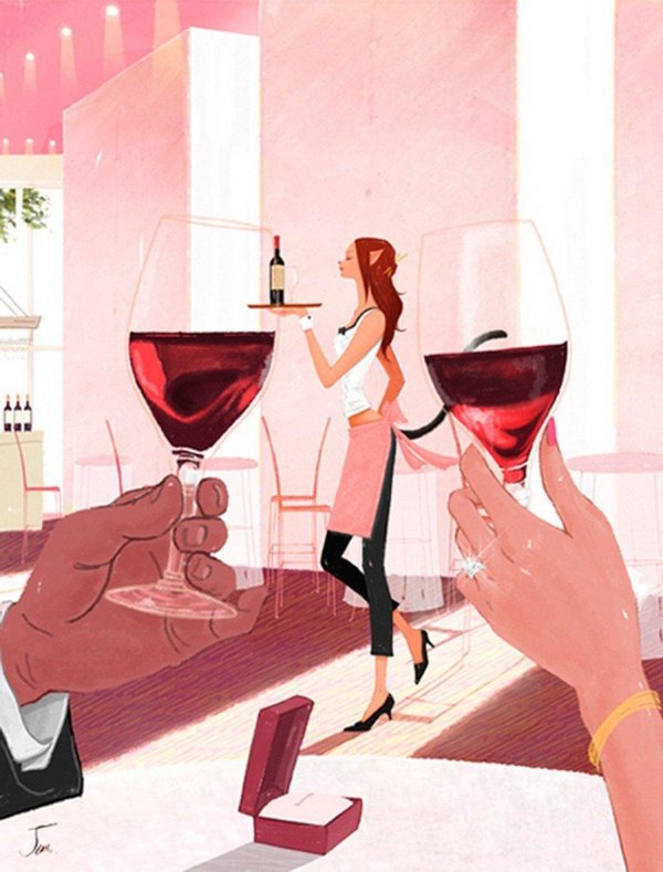 Девушка и бокал