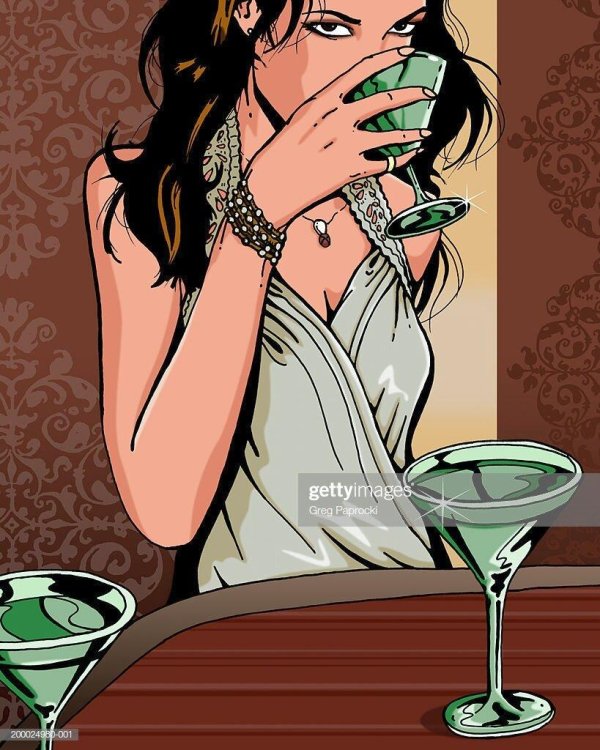 Девушка и бокал