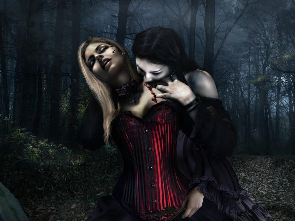 Вампир и девушка