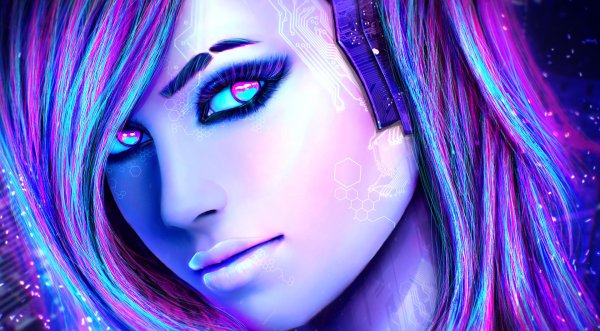 Фиолетовые с девушками