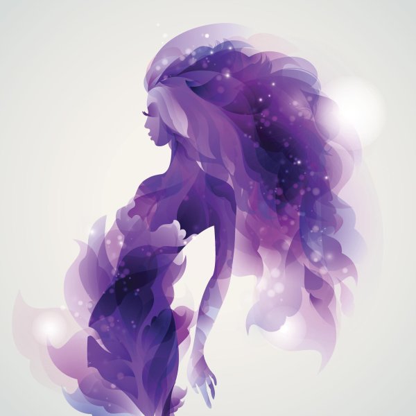 Фиолетовые с девушками