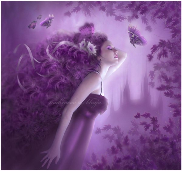 Фиолетовые с девушками