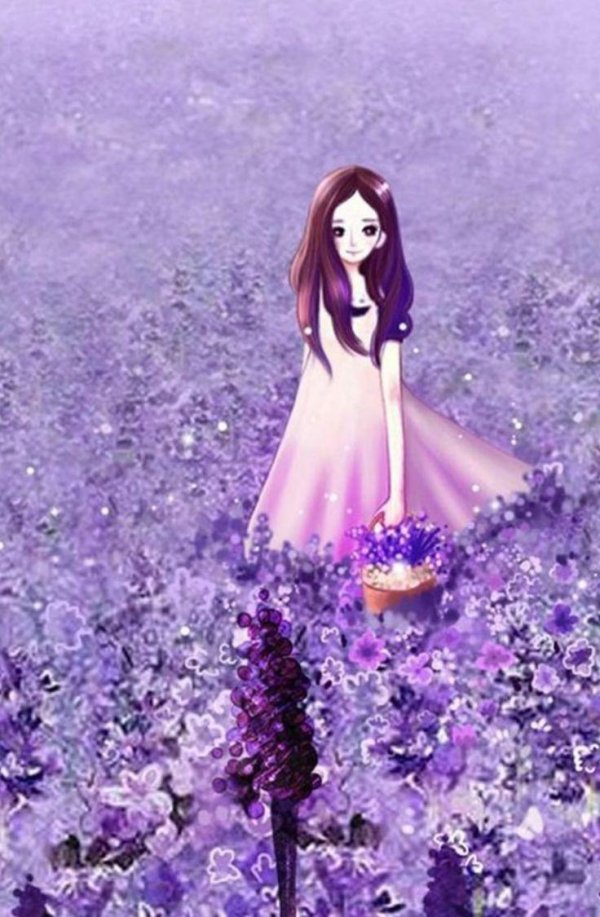 Фиолетовые с девушками