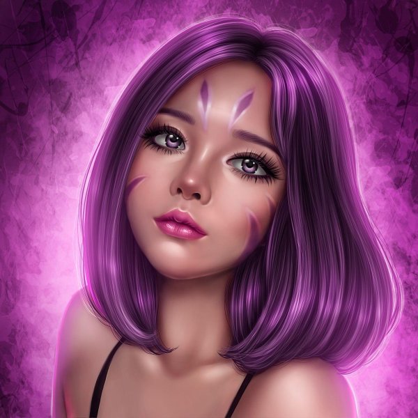 Фиолетовые с девушками