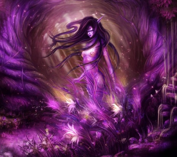 Фиолетовые с девушками