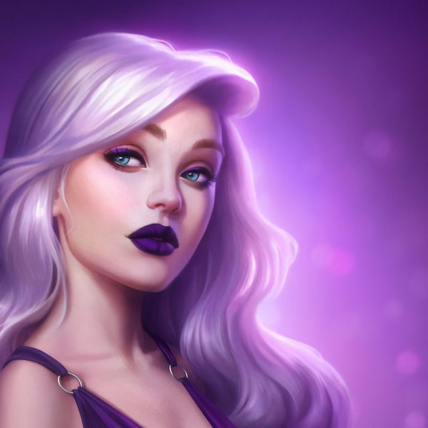 Фиолетовые с девушками