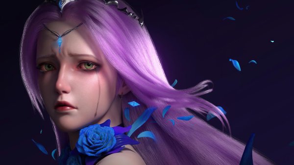 Фиолетовые с девушками