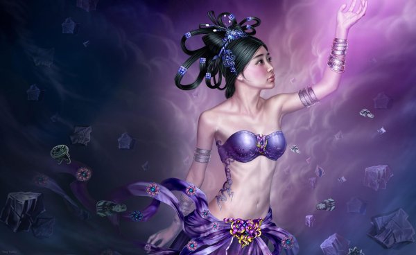 Фиолетовые с девушками