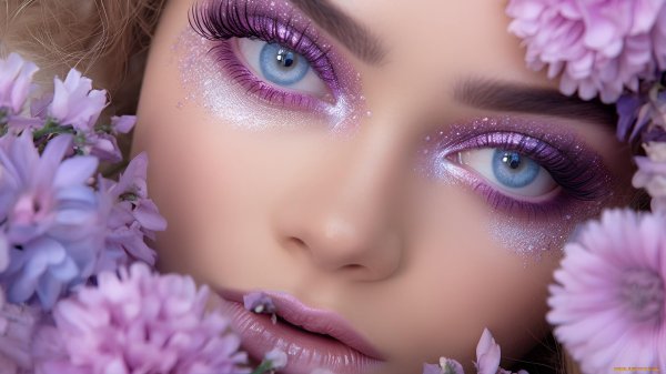 Фиолетовые с девушками