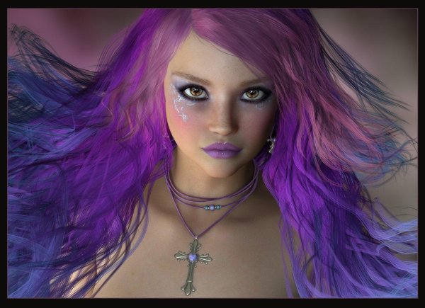 Фиолетовые с девушками