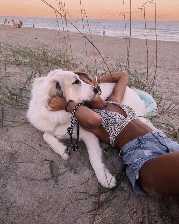 Девушка и собака