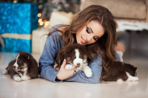 Девушка и собака