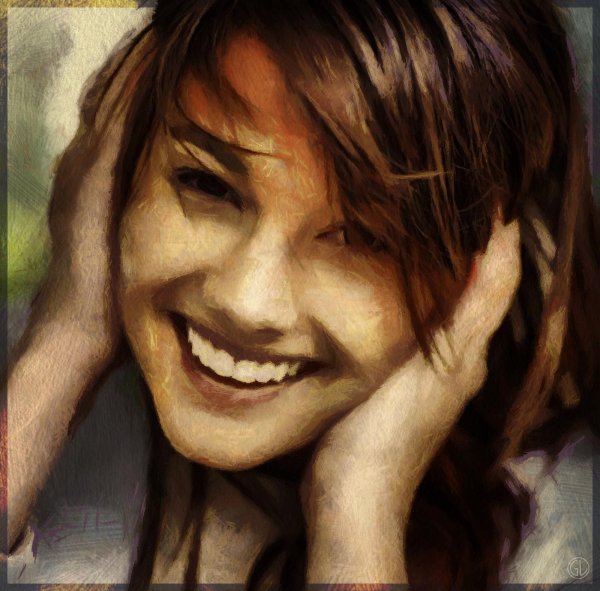 С девушками смеющихся