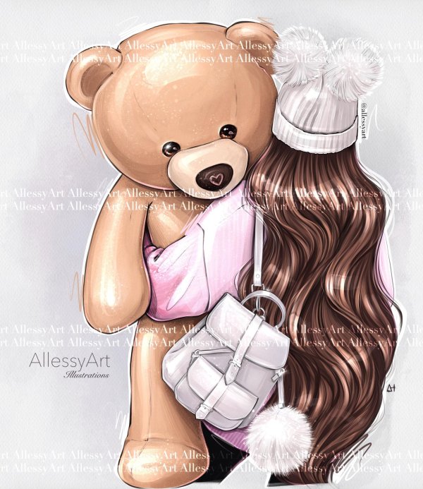 Девушка с мишкой