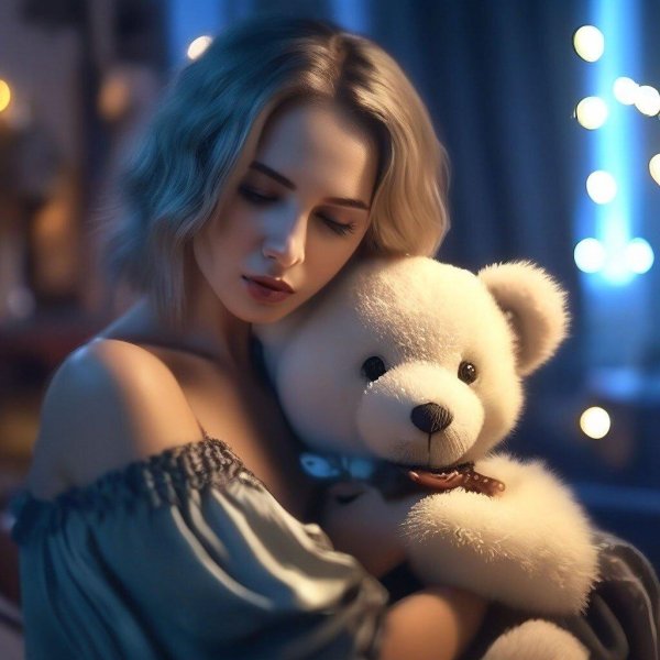 Девушка с мишкой