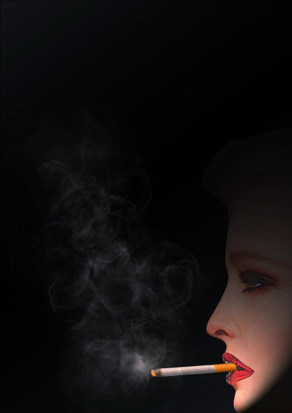 С курящими девушками