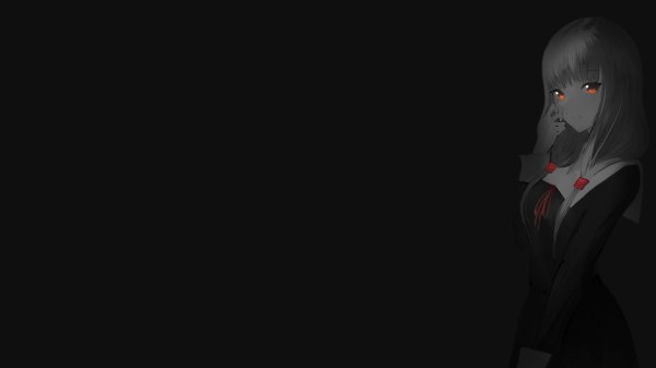 Девушка черным цветом