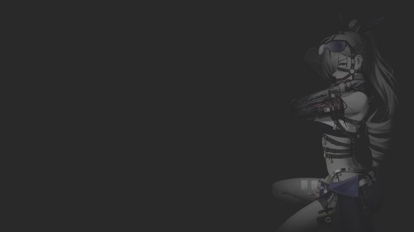 Девушка черным цветом